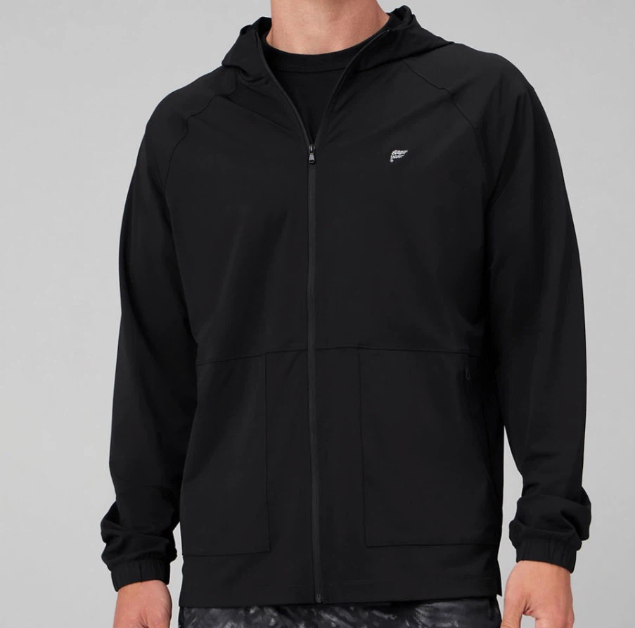 Fabletics Black Zip-Up Hoodie Jacket