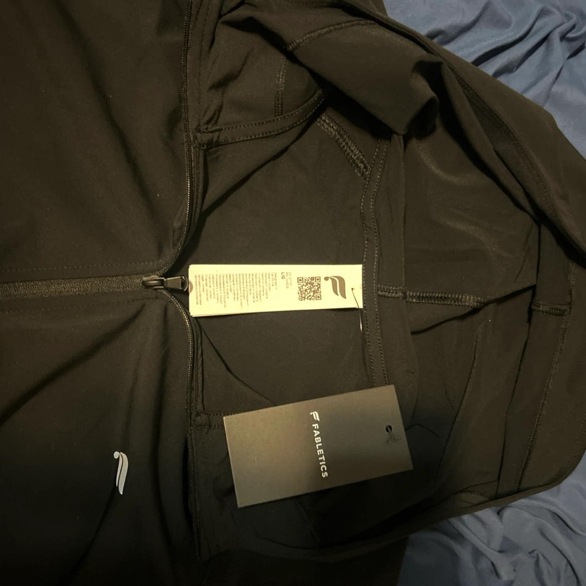 Fabletics Black Zip-Up Hoodie Jacket - photo 3