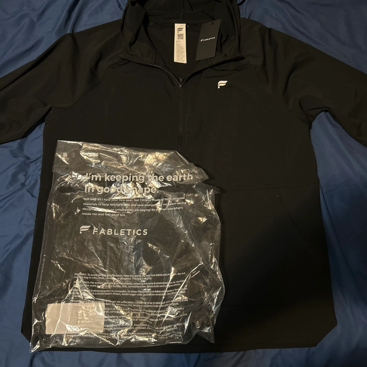 Fabletics Black Zip-Up Hoodie Jacket - photo 4