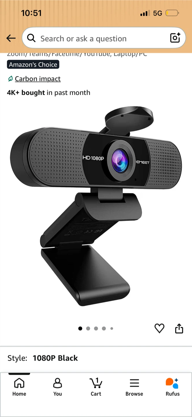 EMEET 1080P Webcam with Microphone - photo 3