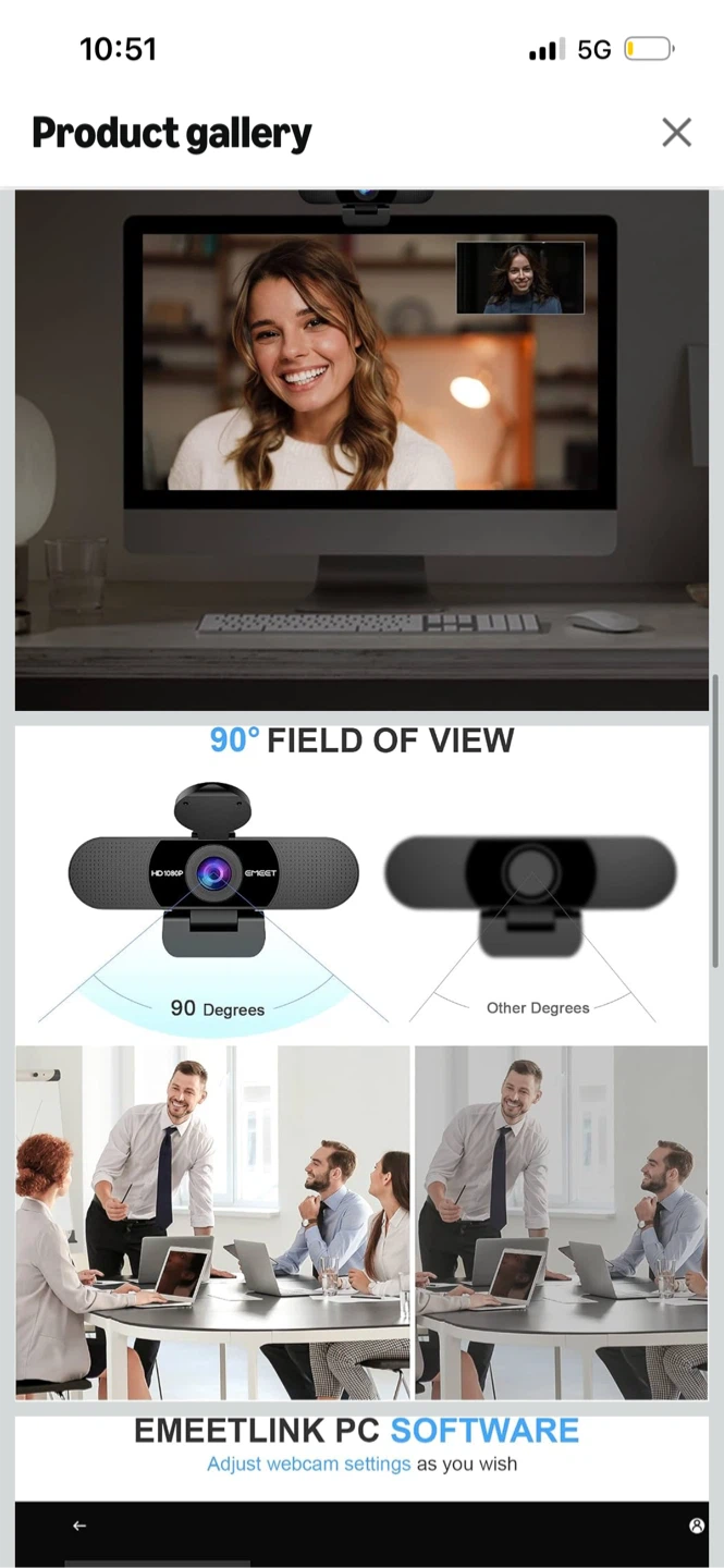 EMEET 1080P Webcam with Microphone - photo 4