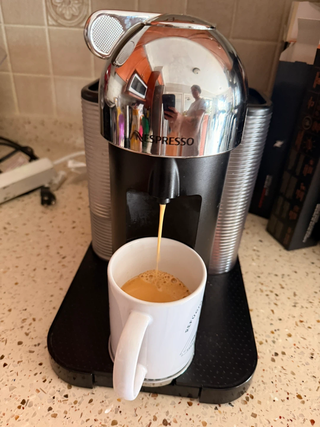 Nespresso Vertuo Chrome Coffee and Espresso Machine - photo 2
