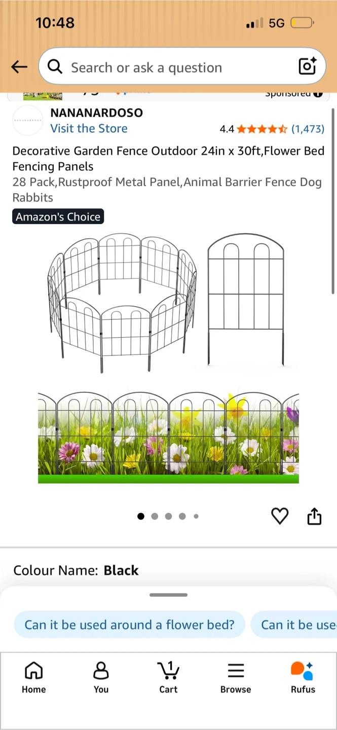 NANANARDOSO Decorative Garden Fence Panels