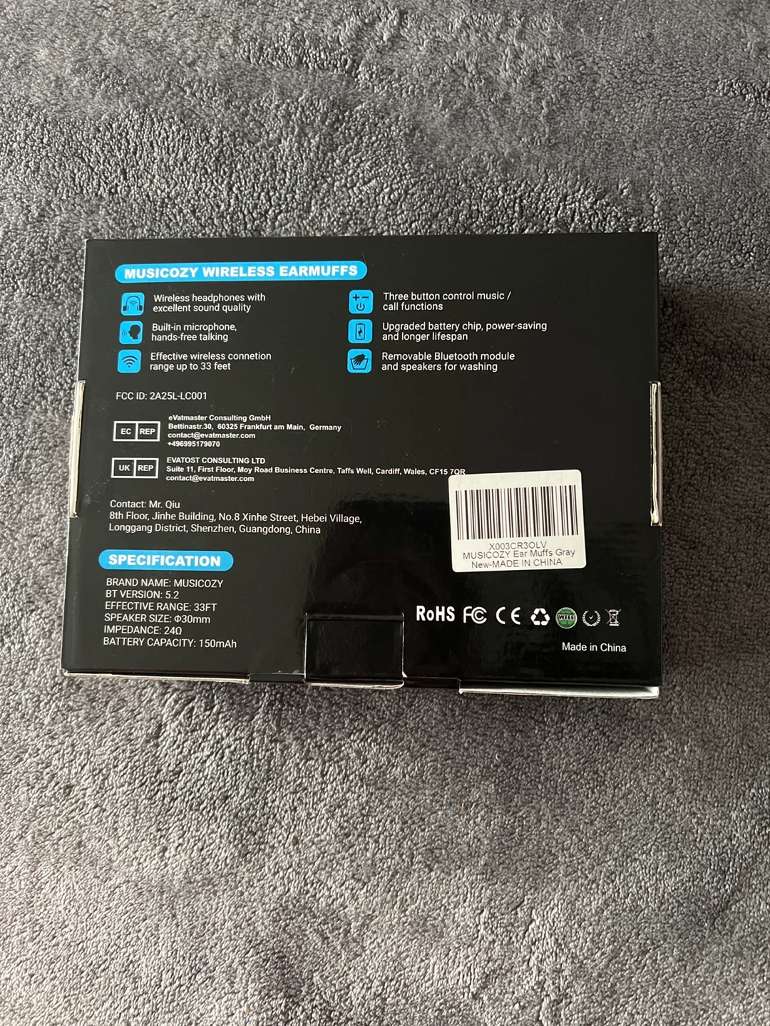 NEW - MUSICOZY Wireless Ear Warmers Earmuffs - photo 2