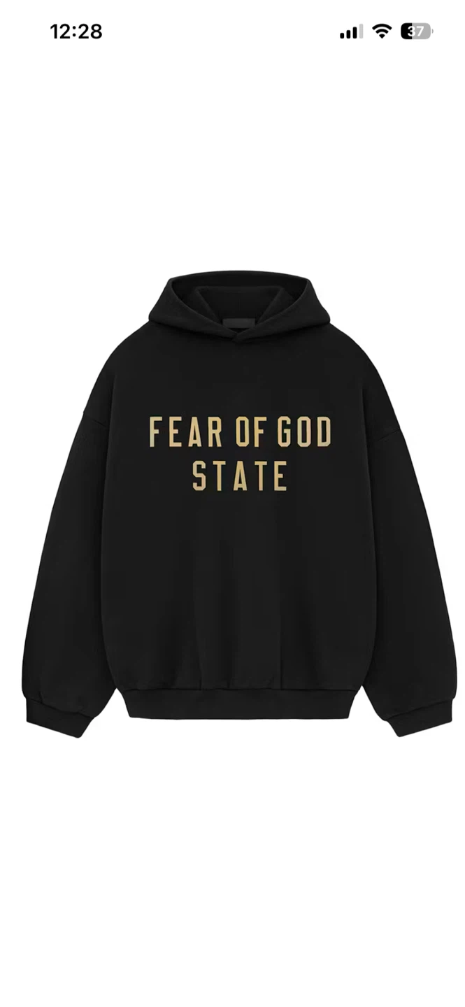 Fear of God Essentials "STATE" Hoodie Black