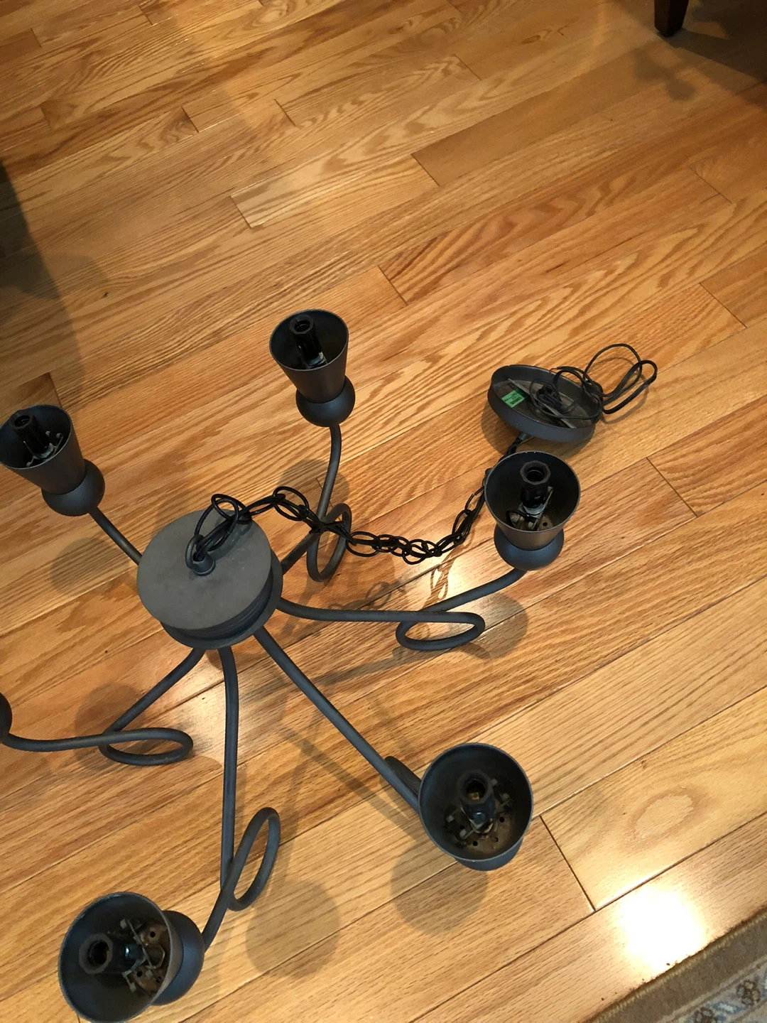 Dark Grey Chandelier 6-Light Fixture - photo 2
