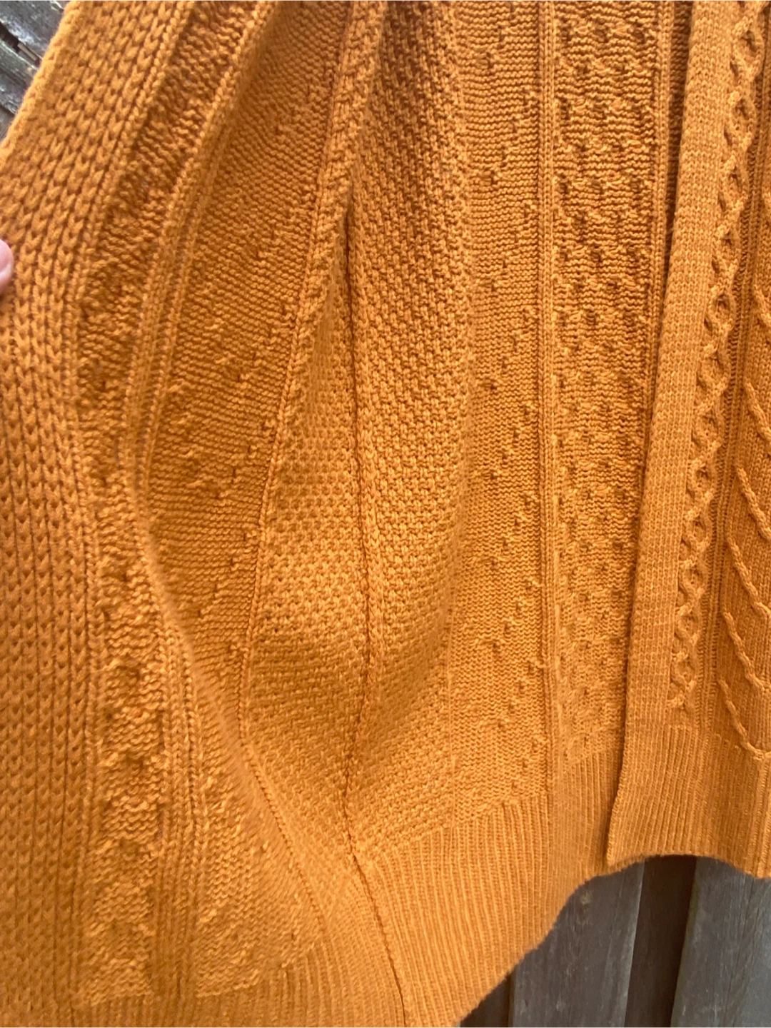 Cable Knit Long Cardigan, Size Medium - photo 3