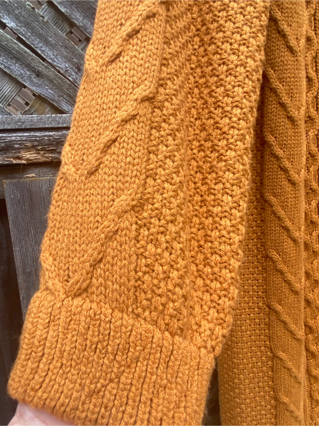 Cable Knit Long Cardigan, Size Medium - photo 4