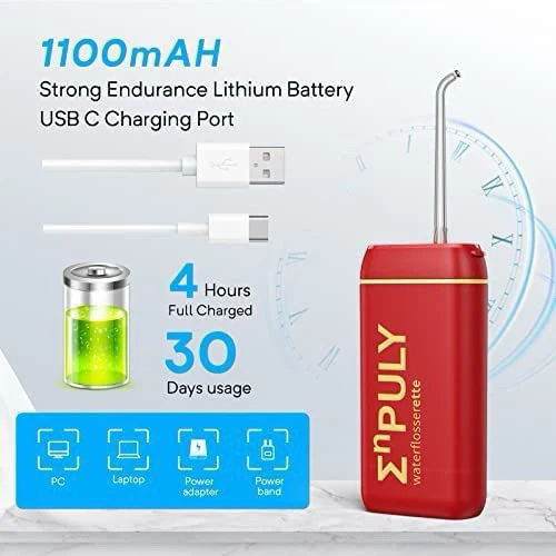 Enpuly Portable Water Flosser Red