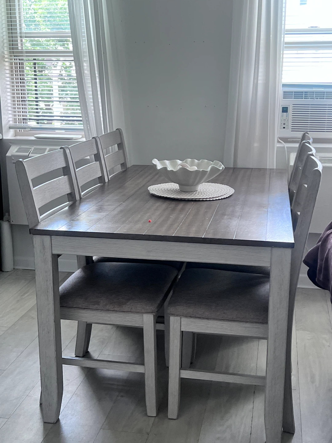 Dining Table with  6 Chairs Farmhouse Style