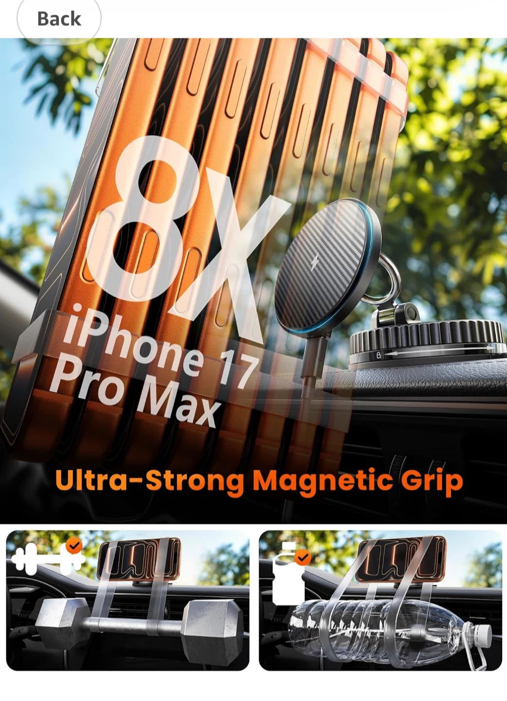 15W MagSafe Car Mount Wireless Charger - photo 4