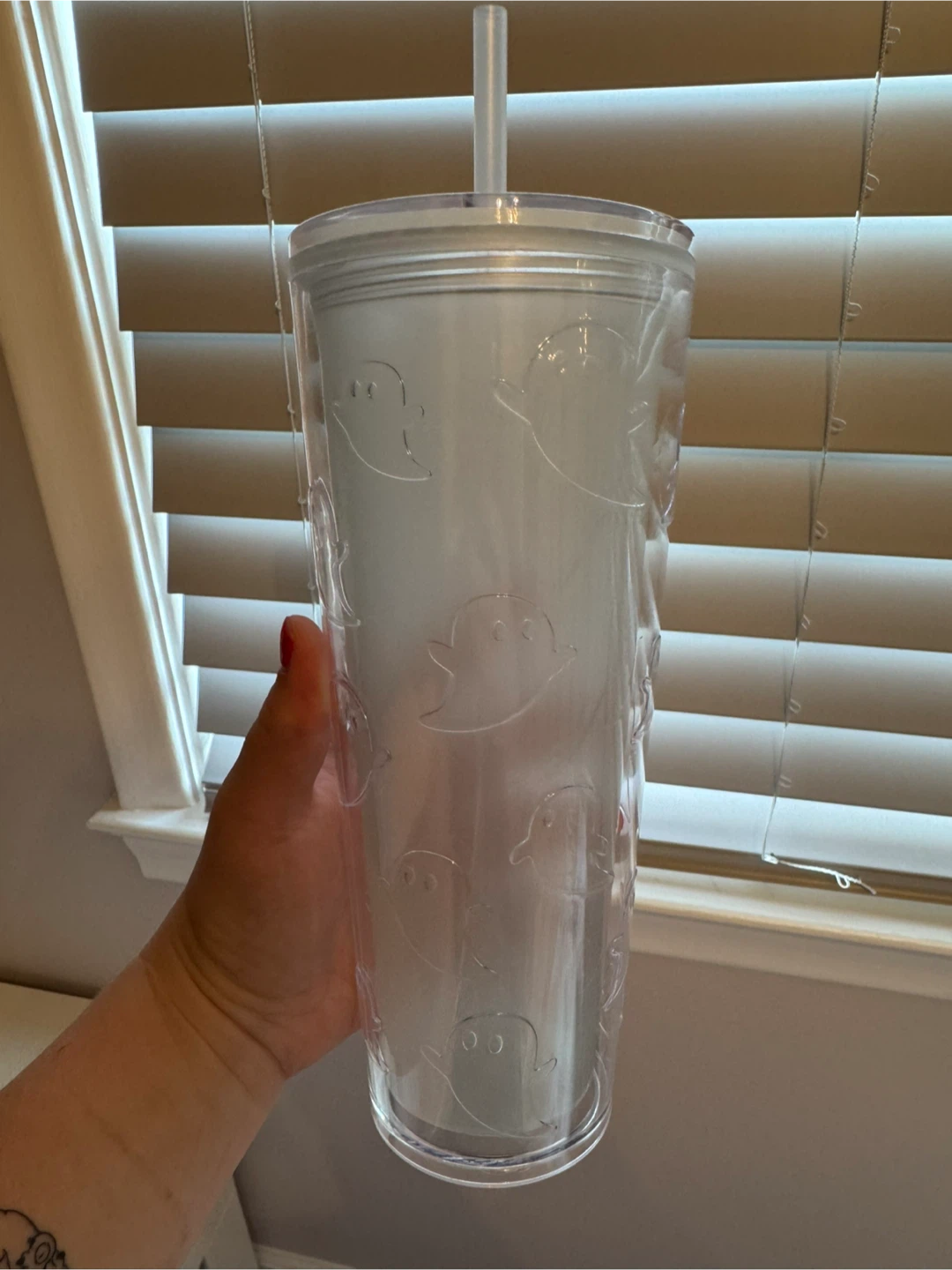 Tim Hortons Tumbler with Straw glow in the dark
