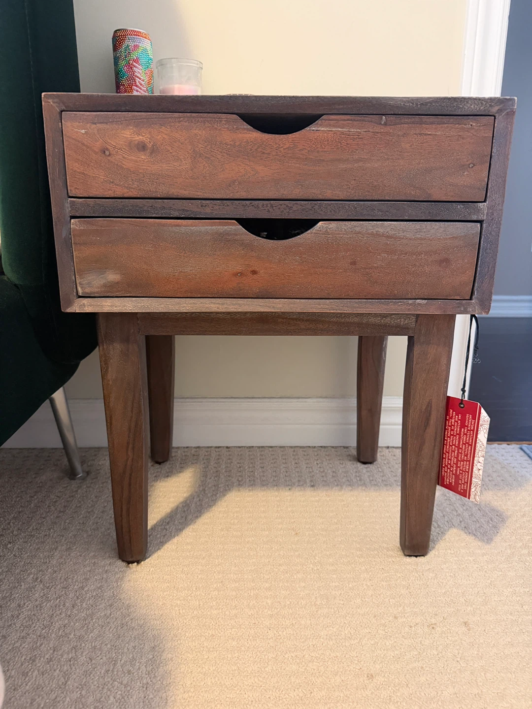 Set of 2 Wooden Nightstands / Bedside Tables