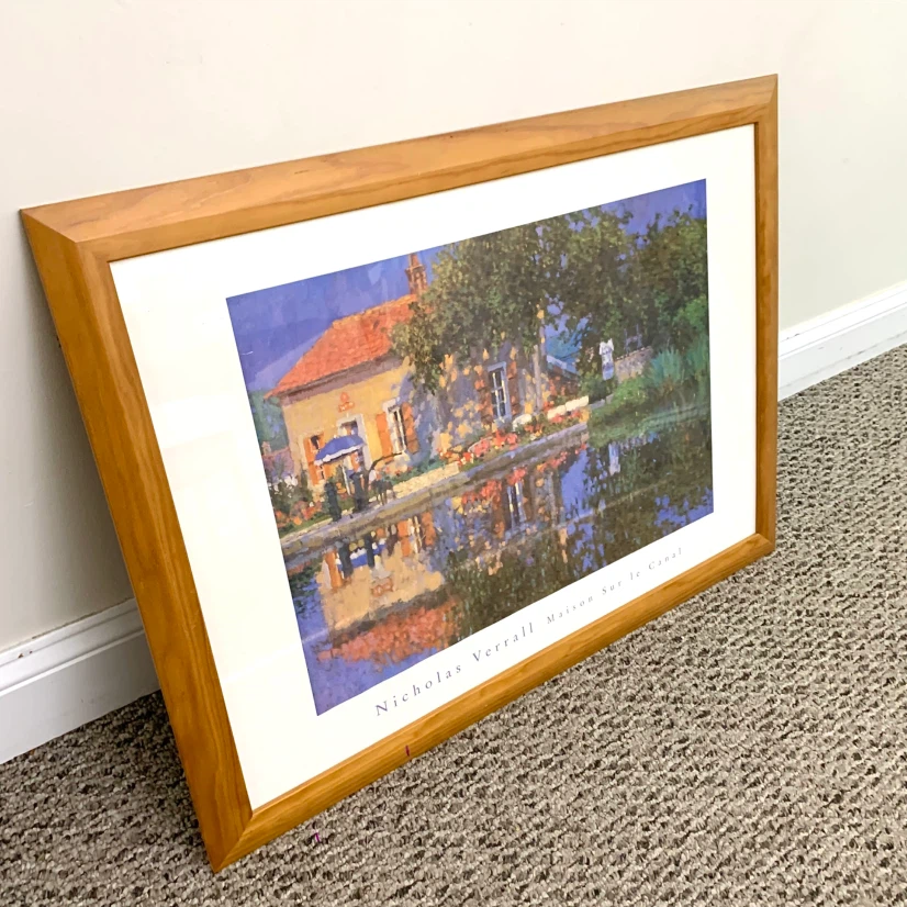 Nicholas Verrall Maison Sur Le Canal Framed Art Print Wall Decor