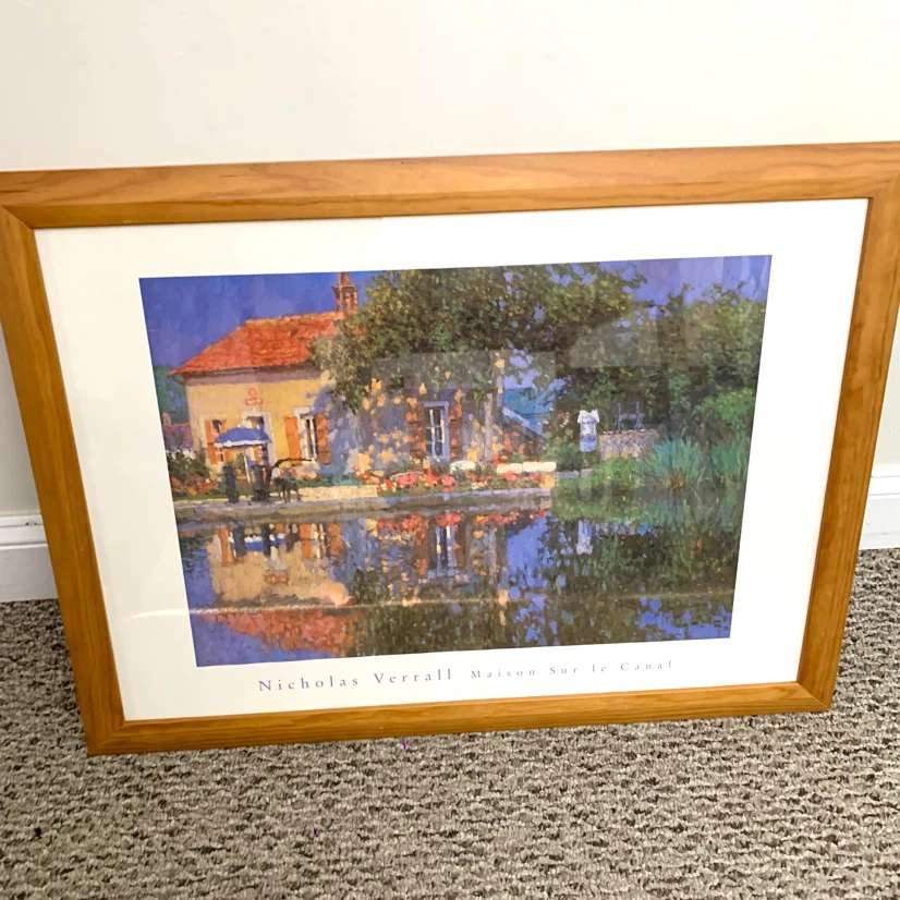 Nicholas Verrall Maison Sur Le Canal Framed Art Print Wall Decor - photo 2