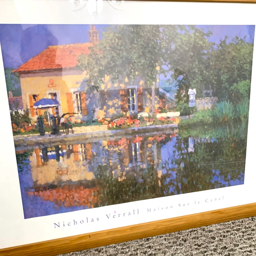 Nicholas Verrall Maison Sur Le Canal Framed Art Print Wall Decor - photo 3