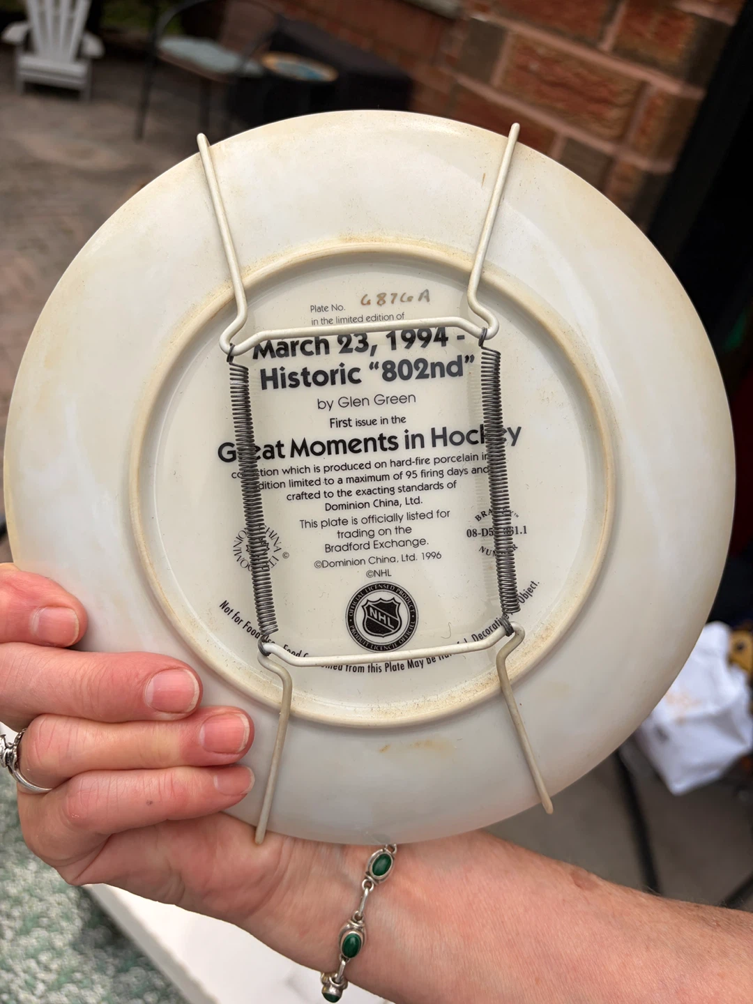 Wayne Gretzky "802nd" Historic Moment Collector's Plate - photo 2