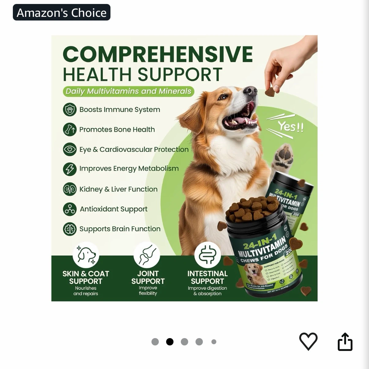 24-IN-1 Dog Multivitamin Chews - 200 Count - photo 2
