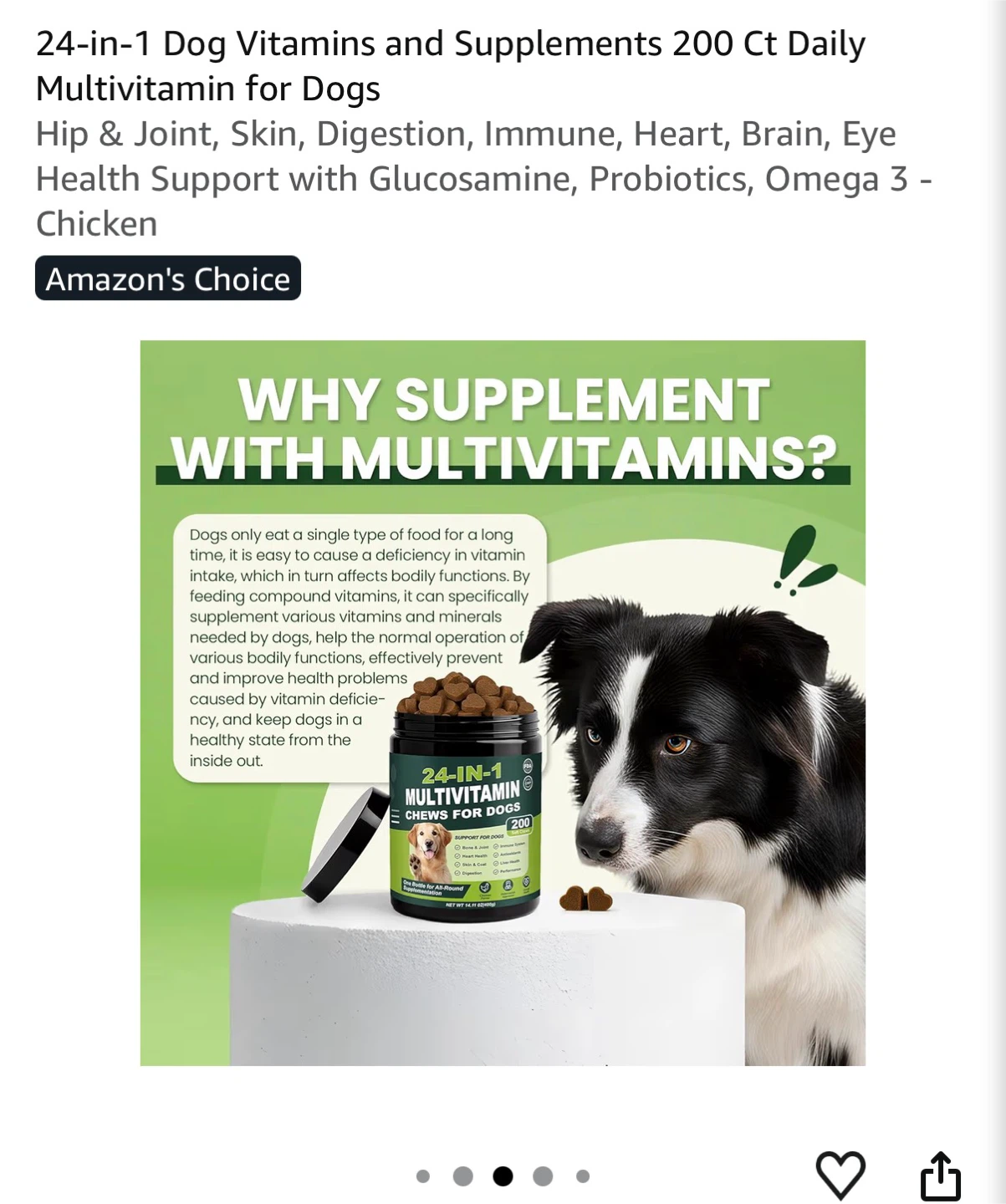 24-IN-1 Dog Multivitamin Chews - 200 Count - photo 4