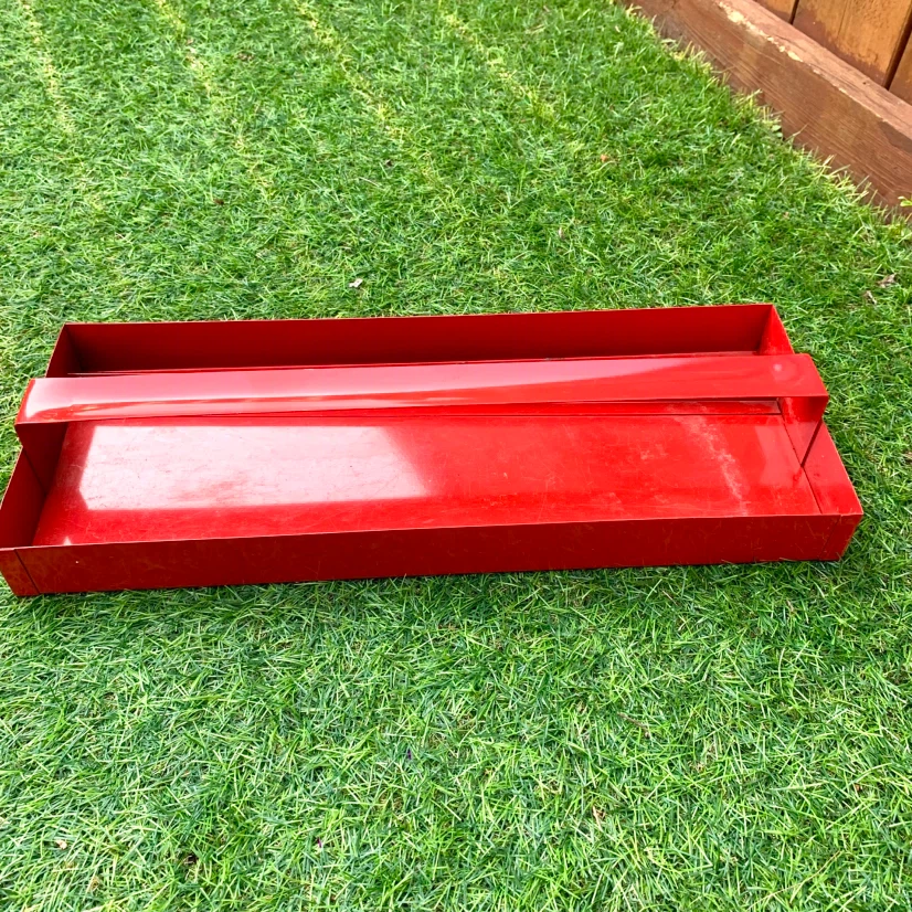 Red Metal Tool Organizer Tray Compartment Storage Workshop - photo 4
