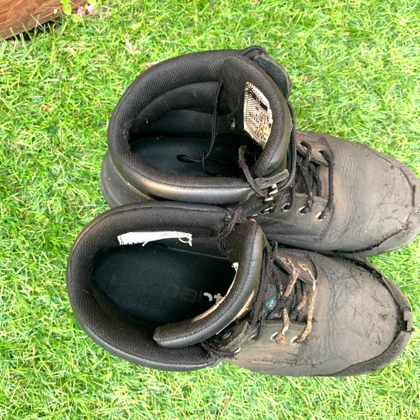 Mens Steel Toe Work Boots Size 10 Black Construction Boots - photo 3