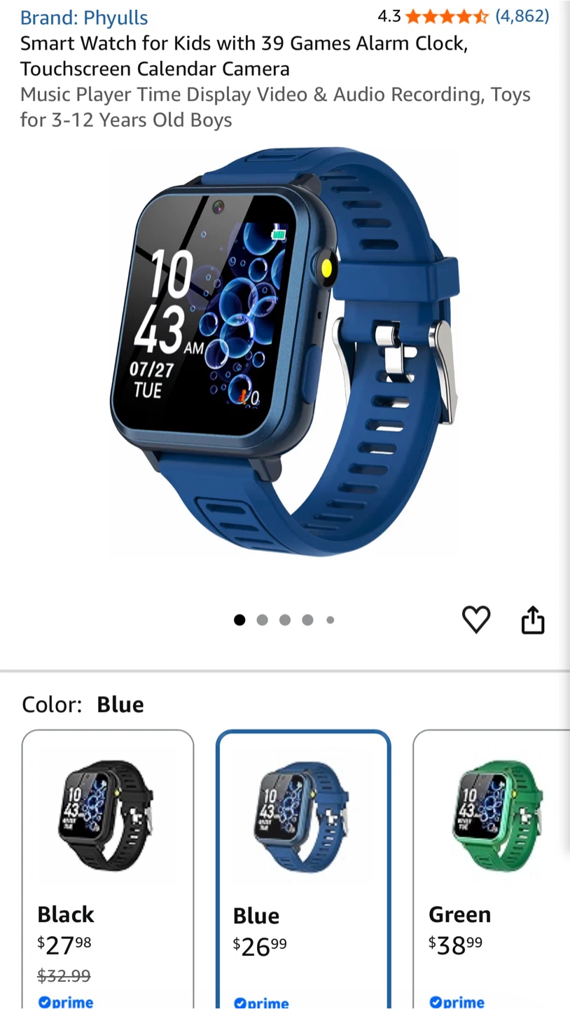 PhyuIls Kids Smart Watch - Blue