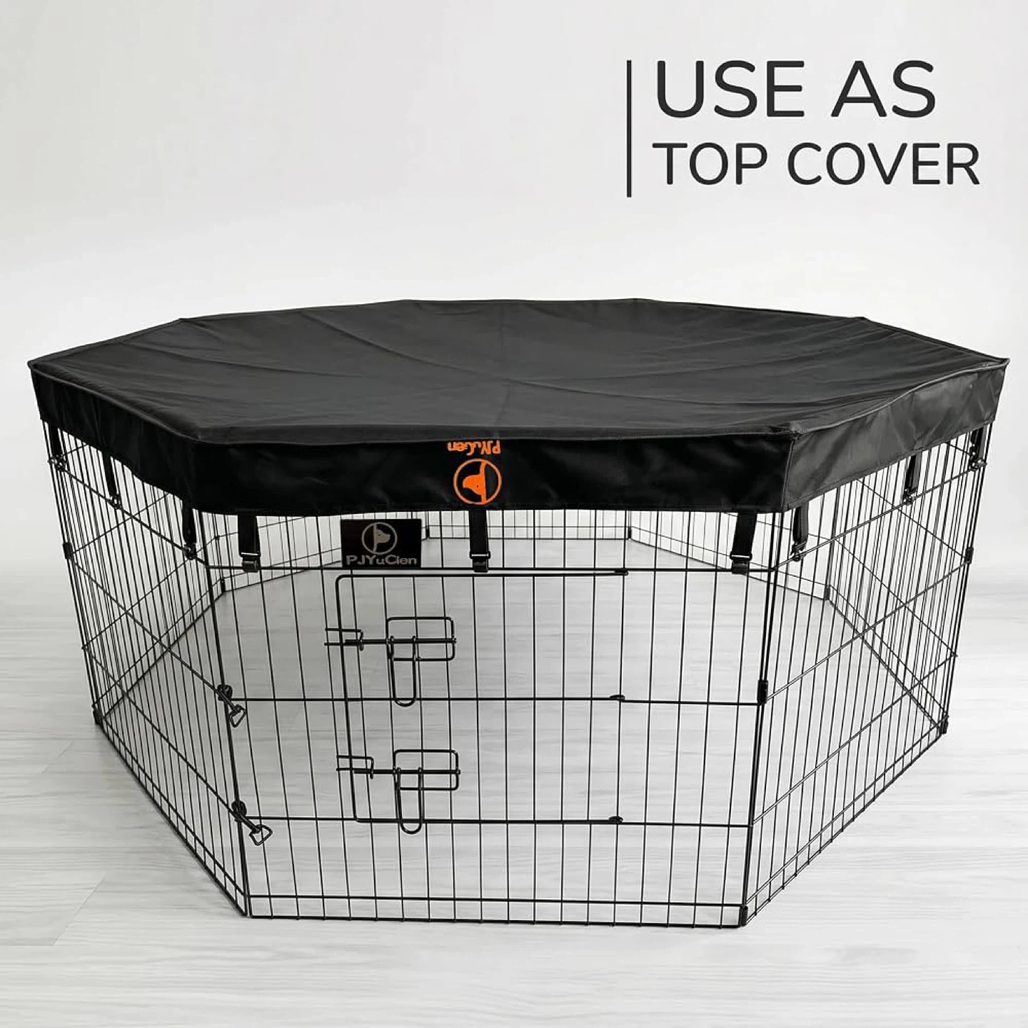 PJYUcien Pet Playpen with Bottom Pad and Door, 8 Panels 30" H - photo 2