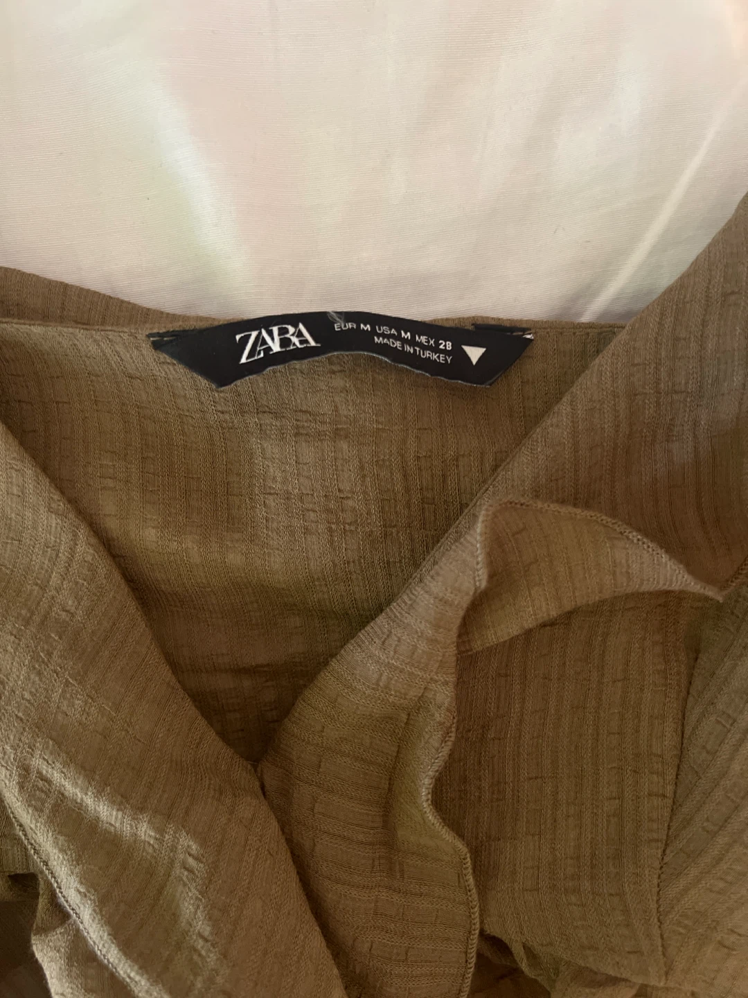 NEW! ZARA Brown Ruffle Crop Top - photo 2