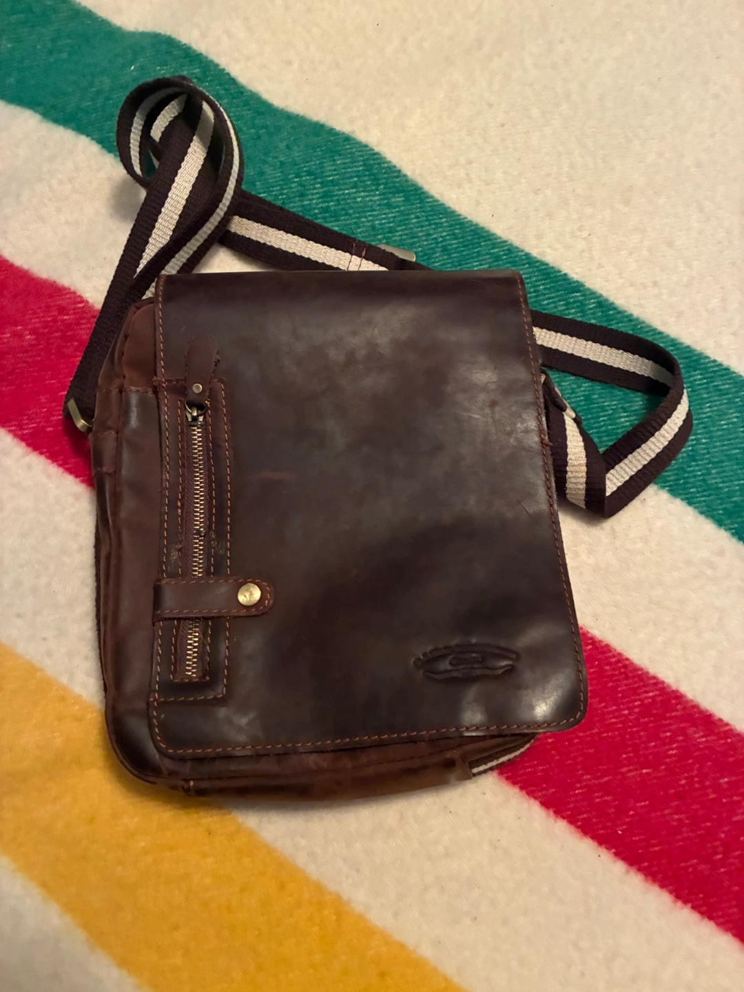 Brown Leather Messenger Bag