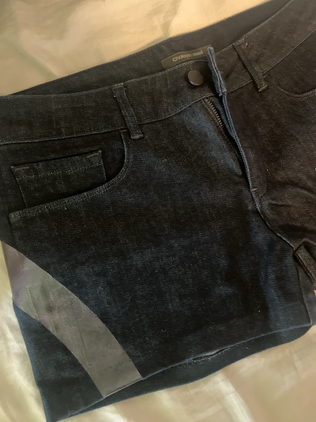 Chalayan/Mavi Denim Shorts with Accent Panels