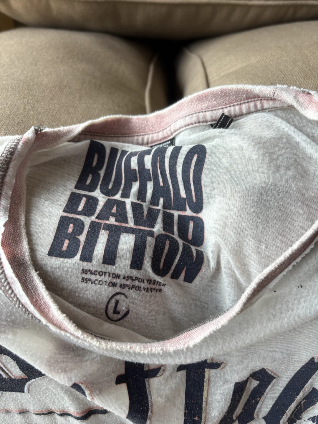 Distressed Buffalo David Bitton White Graphic T-Shirt - photo 2