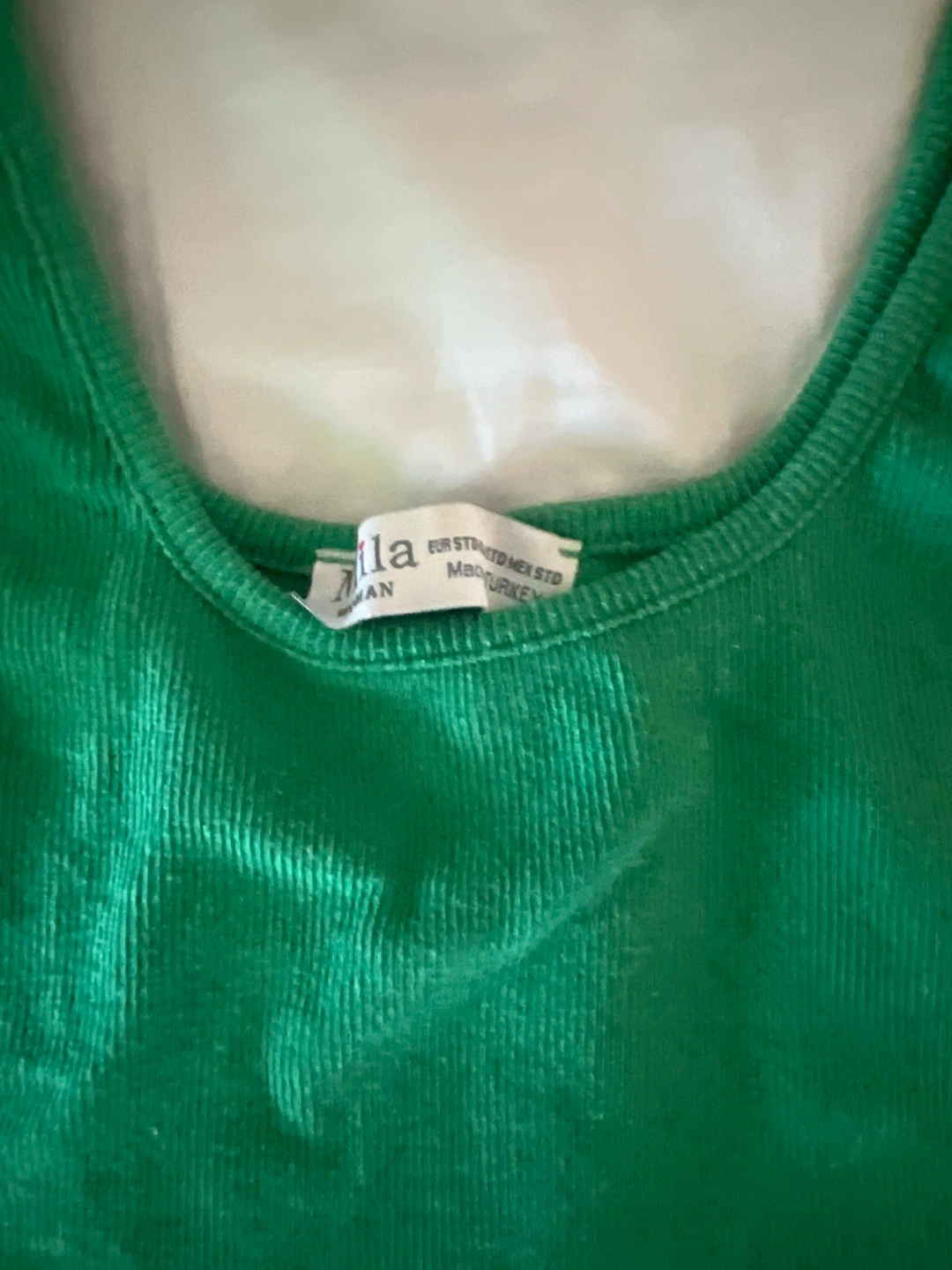 Mila Green Ribbed Crop Tank Top - photo 2