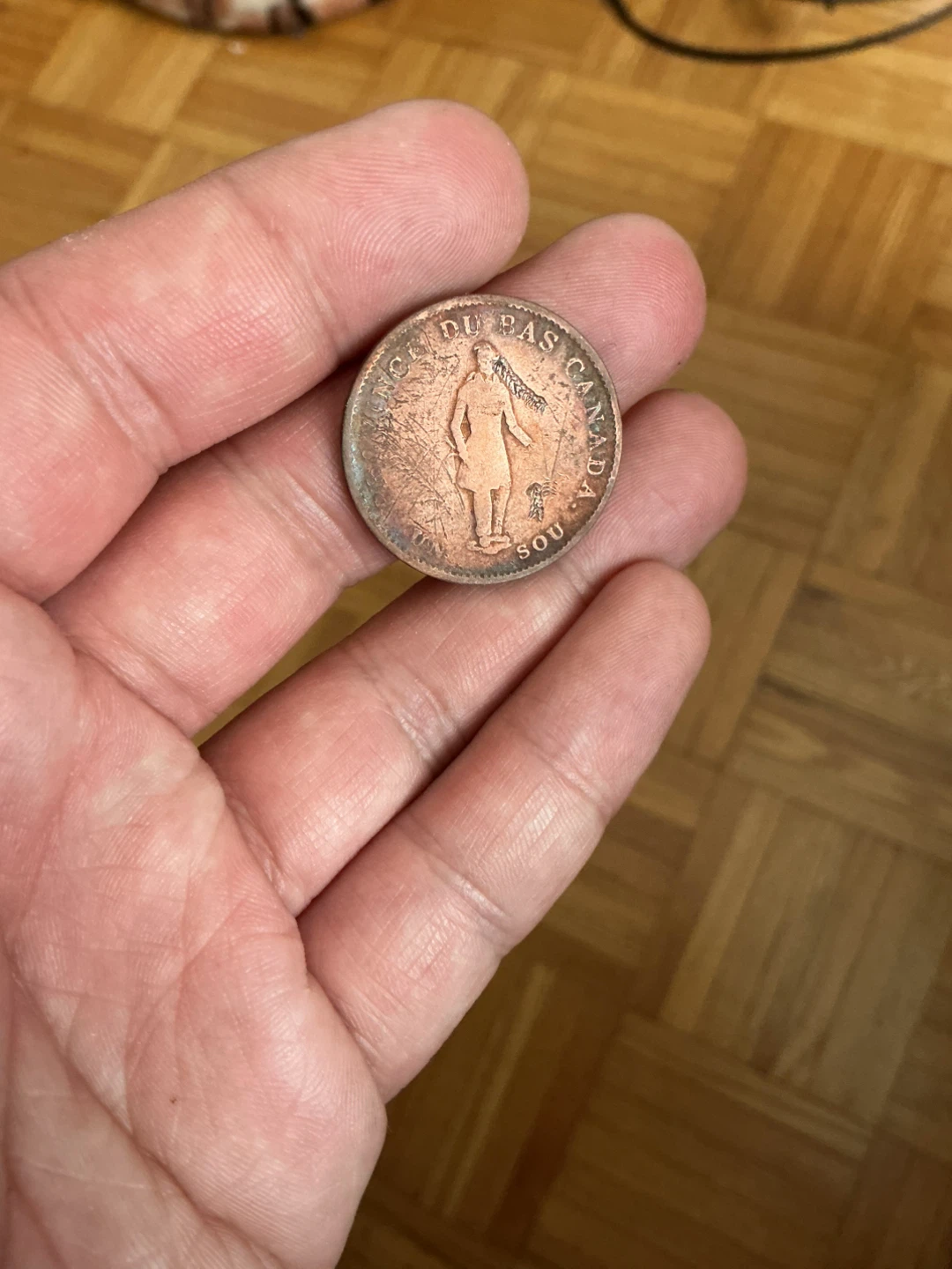 Antique 1837 colonial era Canada relic coin - photo 2