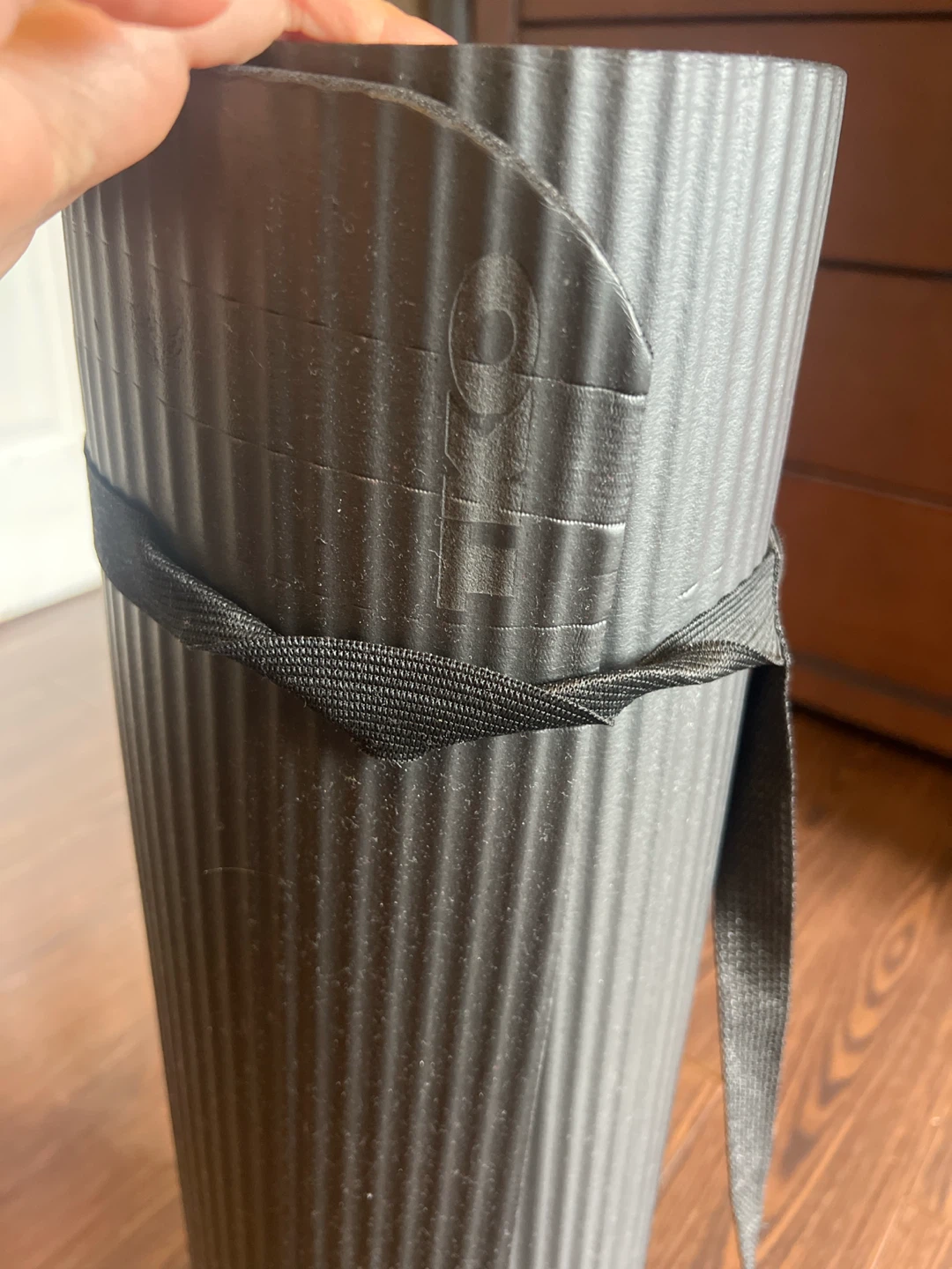 Black Yoga Mat with Strap - photo 2