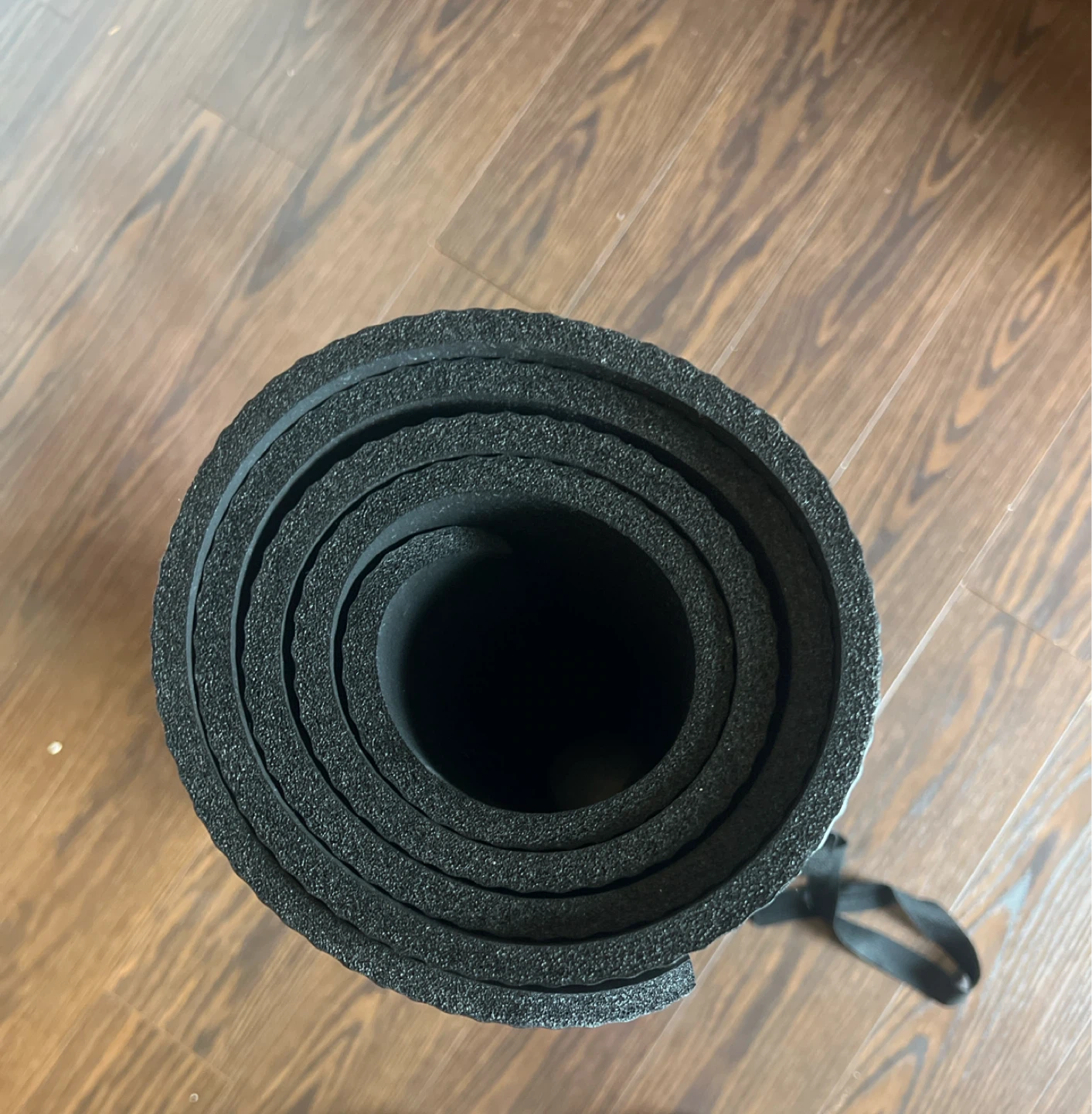 Black Yoga Mat with Strap - photo 3