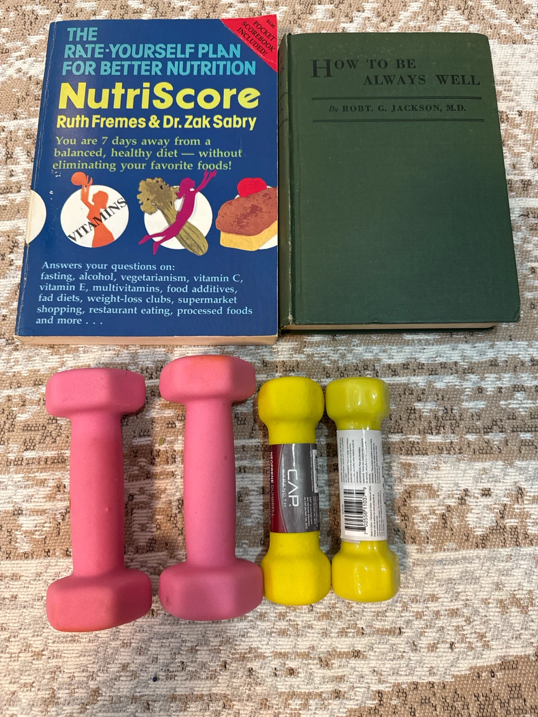 Two Pink 2lb Dumbbells and yellow 1 lbs dumbells - photo 3