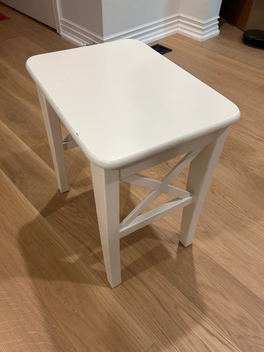 IKEA ROSENTORP ( White Wooden Stool )