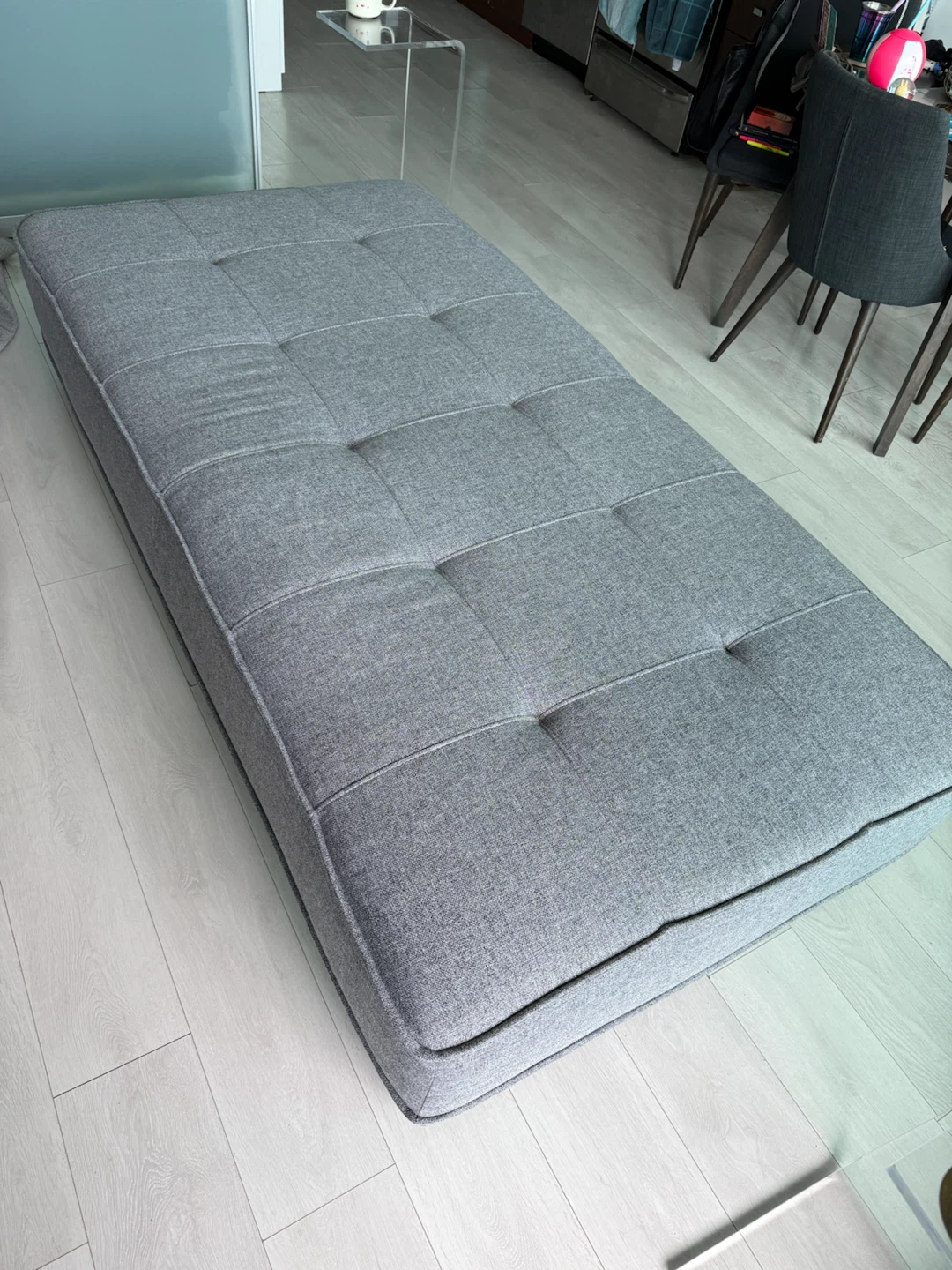 Structube Chameleon Modern Sofa Grey Tufted Sofa Bed - photo 5