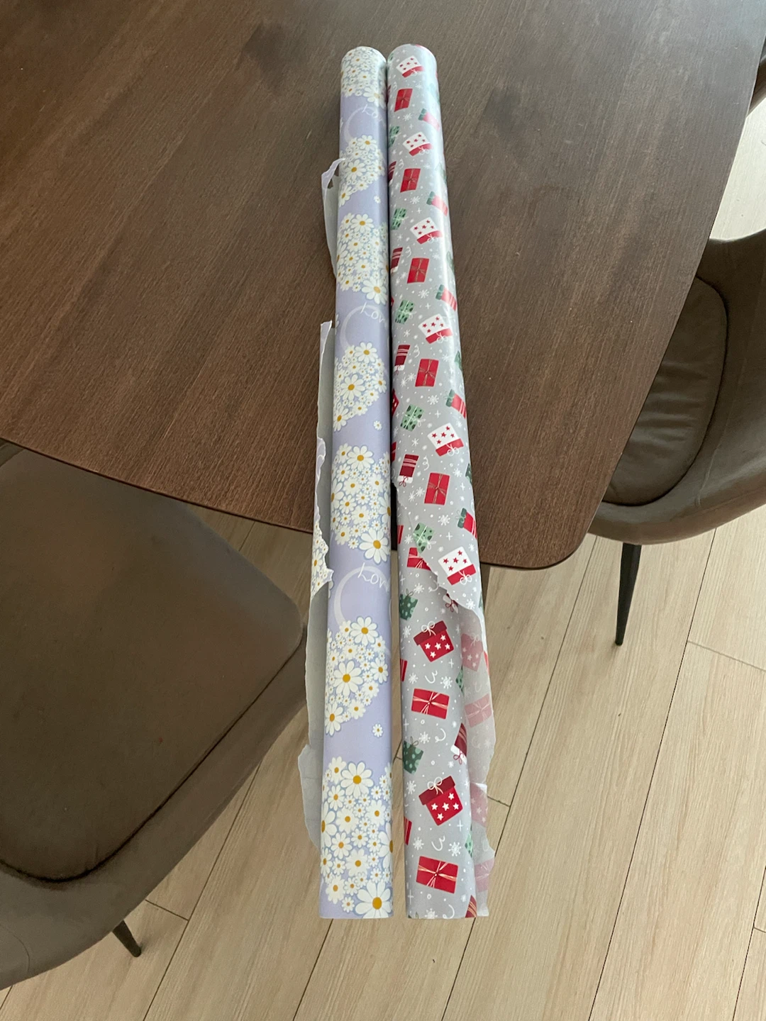 Two Rolls of Wrapping Paper - Daisy & Gift Designs
