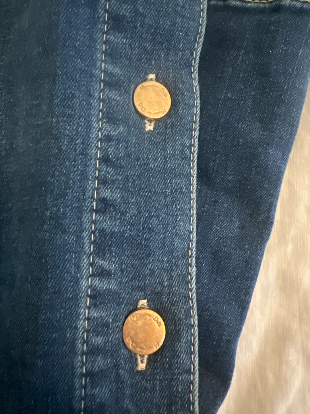 Massimo Dutti Blue Denim Button-Front Skirt - photo 4
