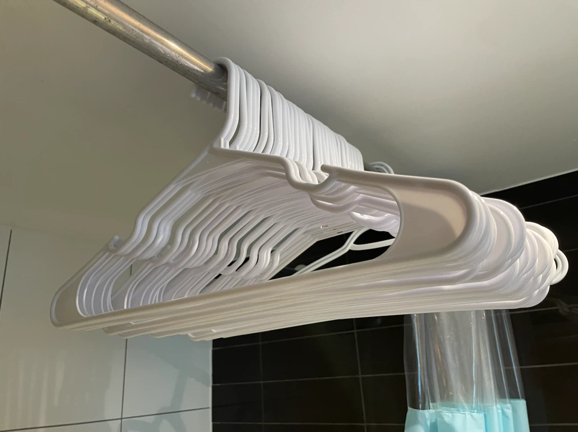 White Plastic Hangers - Set of 28