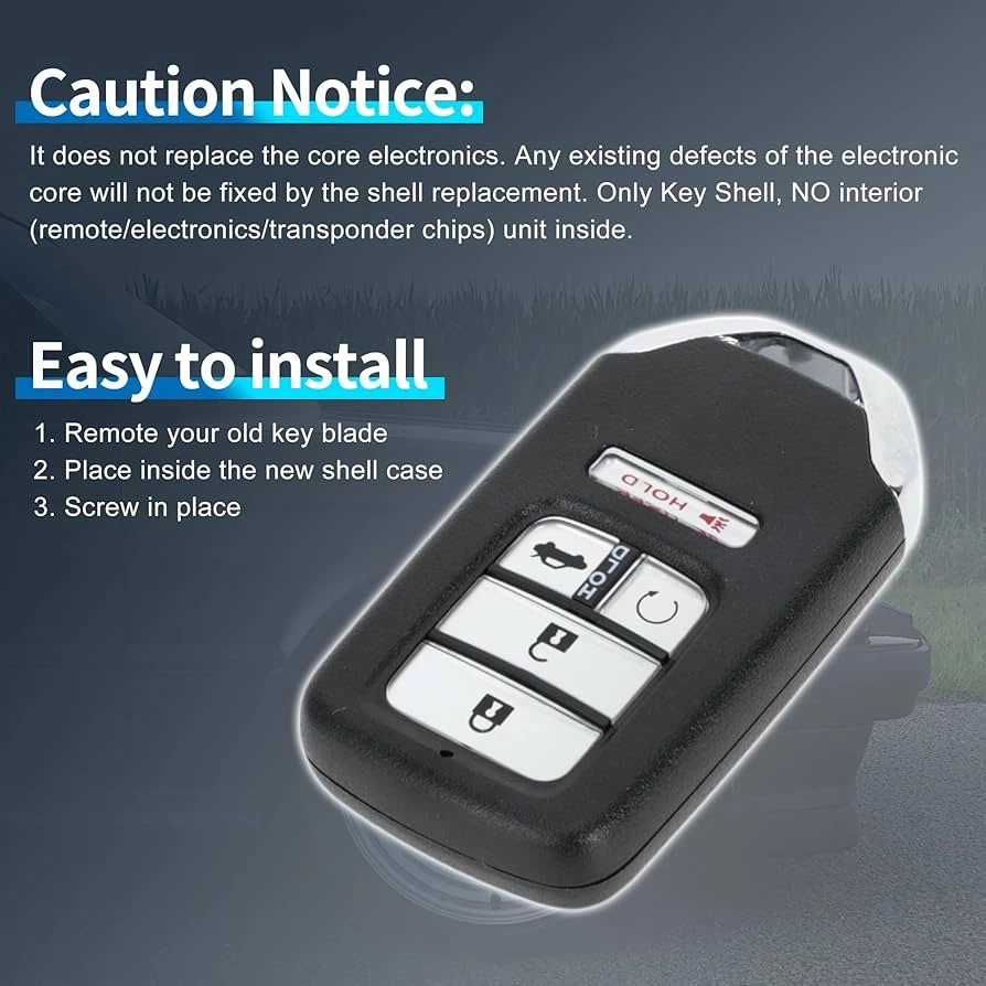5 Button Key Fob Shell Case Replacement - photo 4