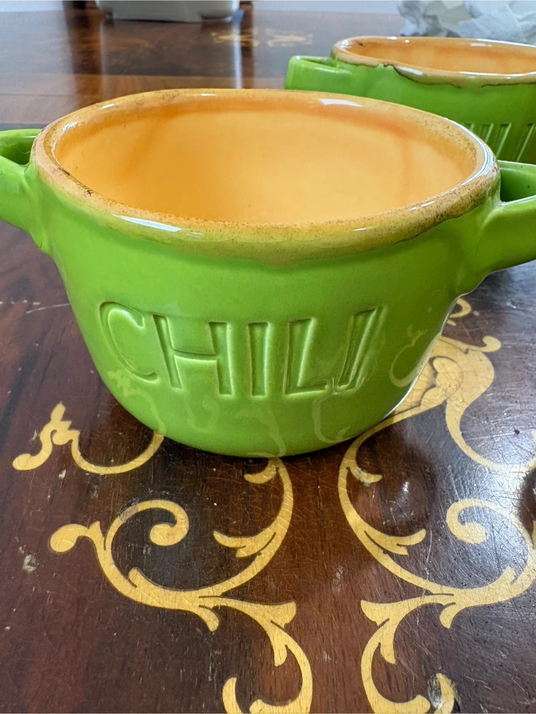 Alfa Italy Green Ceramic Chili Bowls Set of 3 - photo 3