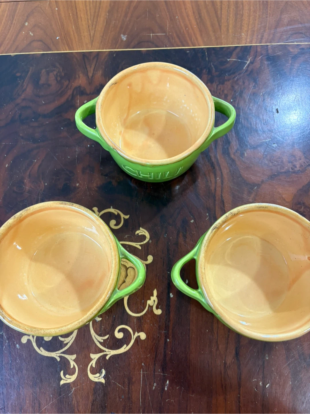 Alfa Italy Green Ceramic Chili Bowls Set of 3 - photo 4