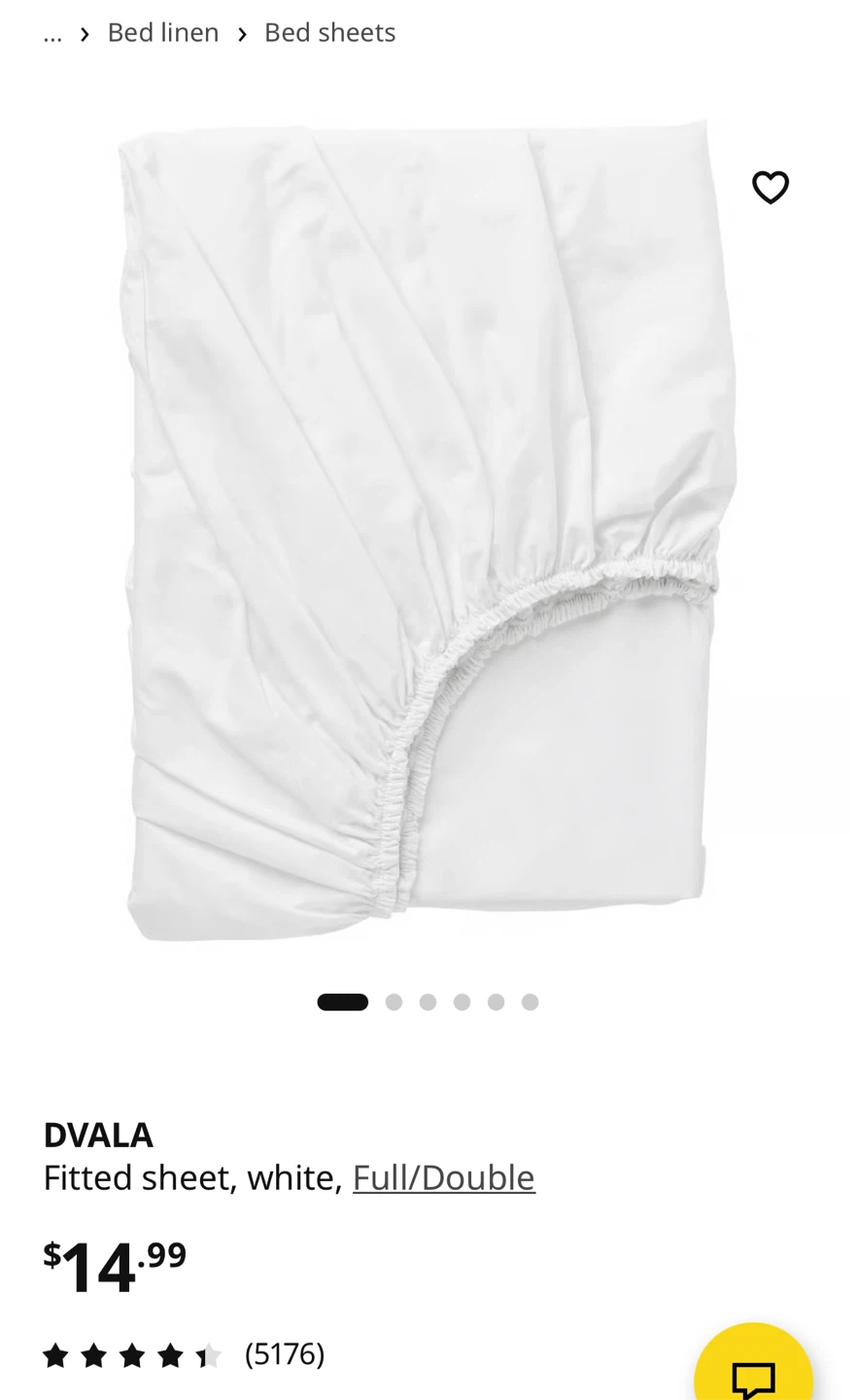 (NEW) IKEA DVALA Full/Double Sheet - photo 2