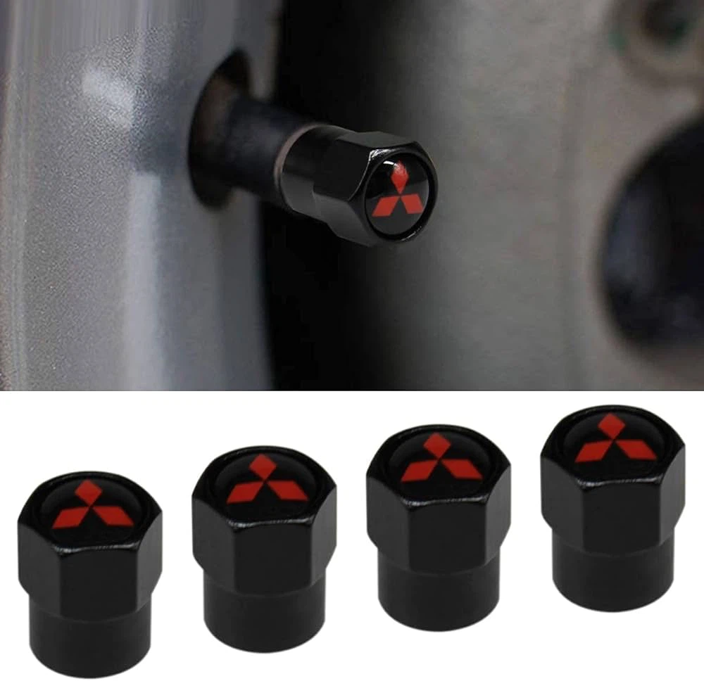 Mitsubishi Motors Tire Valve Caps & Keychain Set