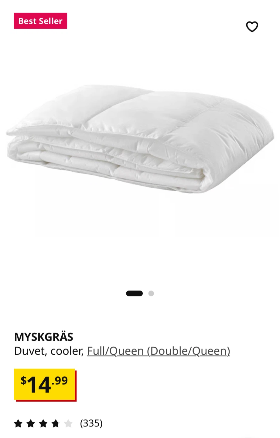 (NEW) IKEA MYSKGRÄS Duvet - Full/Queen - photo 2