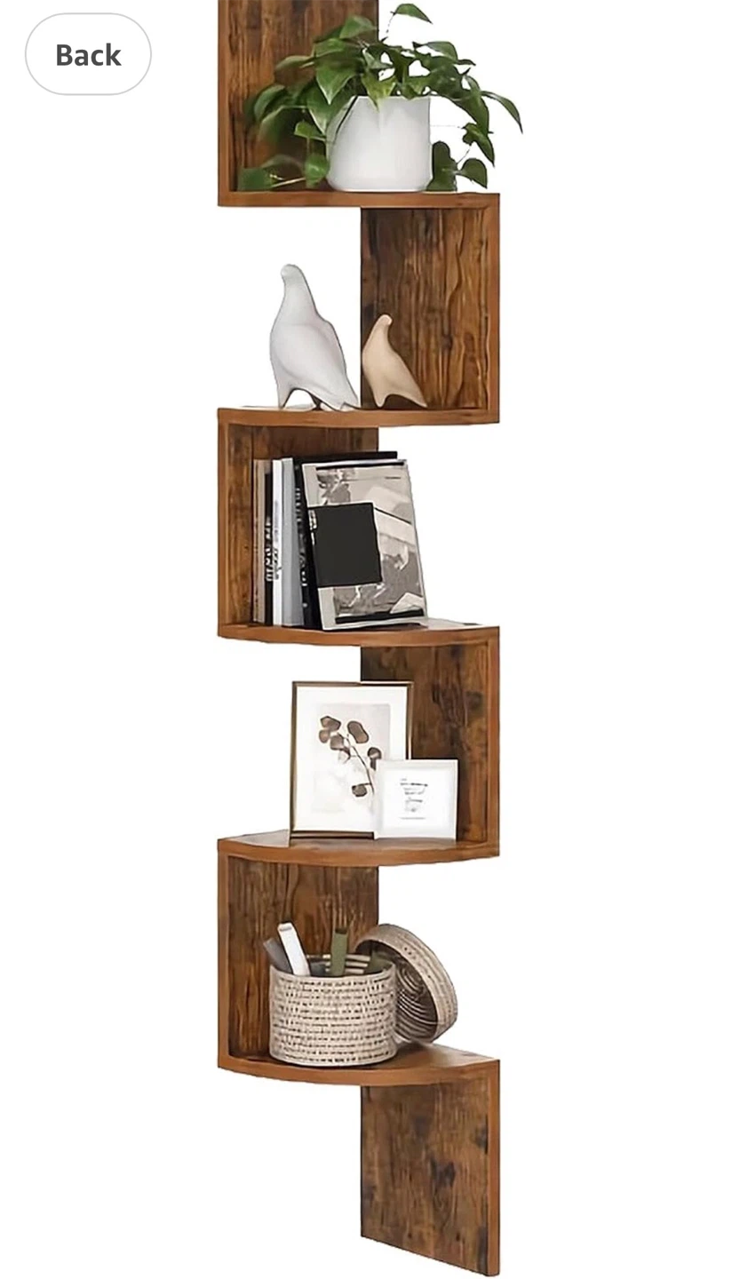 Floating Corner Bookshelf