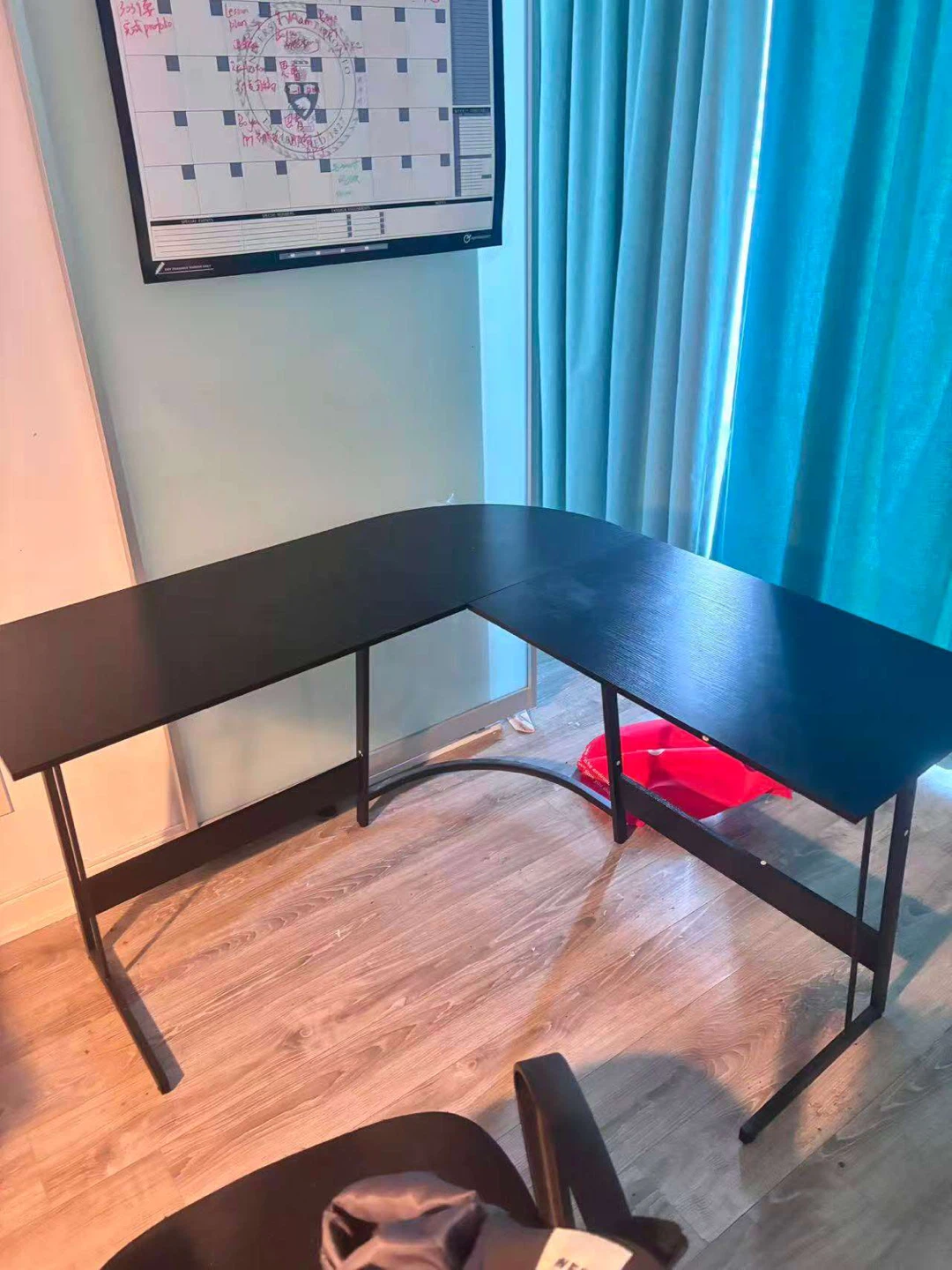Black L-Shaped Corner Desk