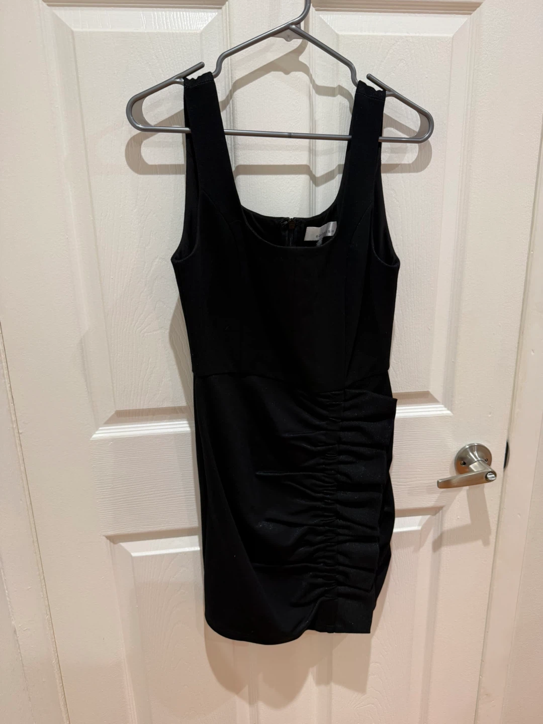 Black Ruched Mini Dress Size S